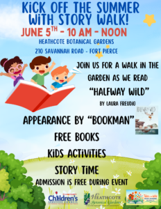 Heathcote's Book Walk June 5th 10 am - 12pm free admission