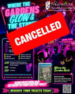 where the gardens glow 80's night is cancelled